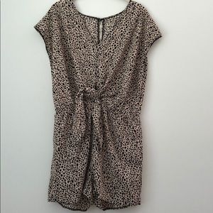 Cheetah/Leopard print shorts romper